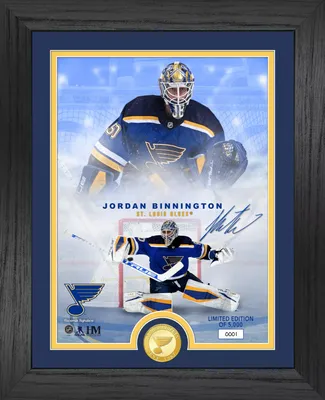 Highland Mint St. Louis Blues Jordan Binnington Legends Bronze Coin Photo Frame