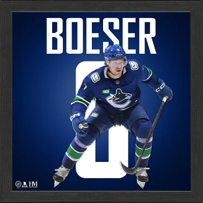 Highland Mint Vancouver Canucks Brock Boeser Impact Jersey Photo Frame