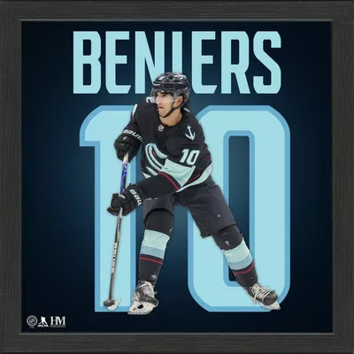 Highland Mint Seattle Kraken Matty Beniers Impact Jersey Photo Frame