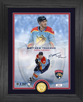 Highland Mint Florida Panthers Matthew Tkachuk Legends Bronze Coin Photo Frame