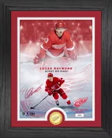 Highland Mint Detroit Red Wings Lucas Raymond Legends Bronze Coin Photo Frame