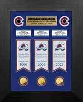 Highland Mint Colorado Avalanche 3x Champions Deluxe Banner & Gold Coin Collection