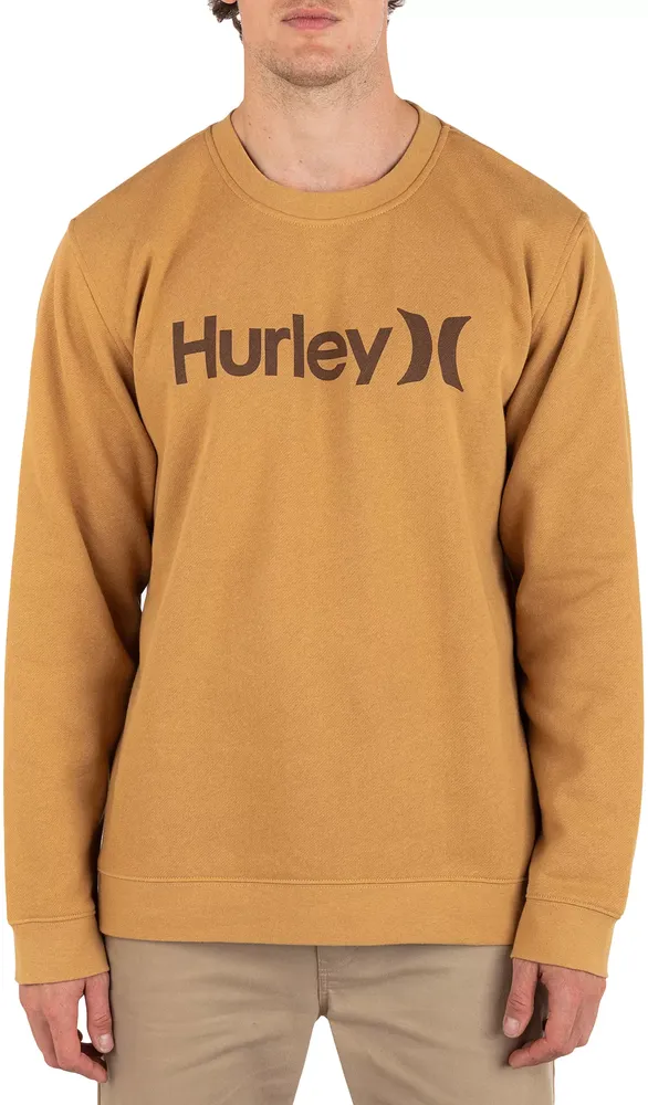 Hurley One And Only Solid Pullover Crew Fleece Sweatshirt