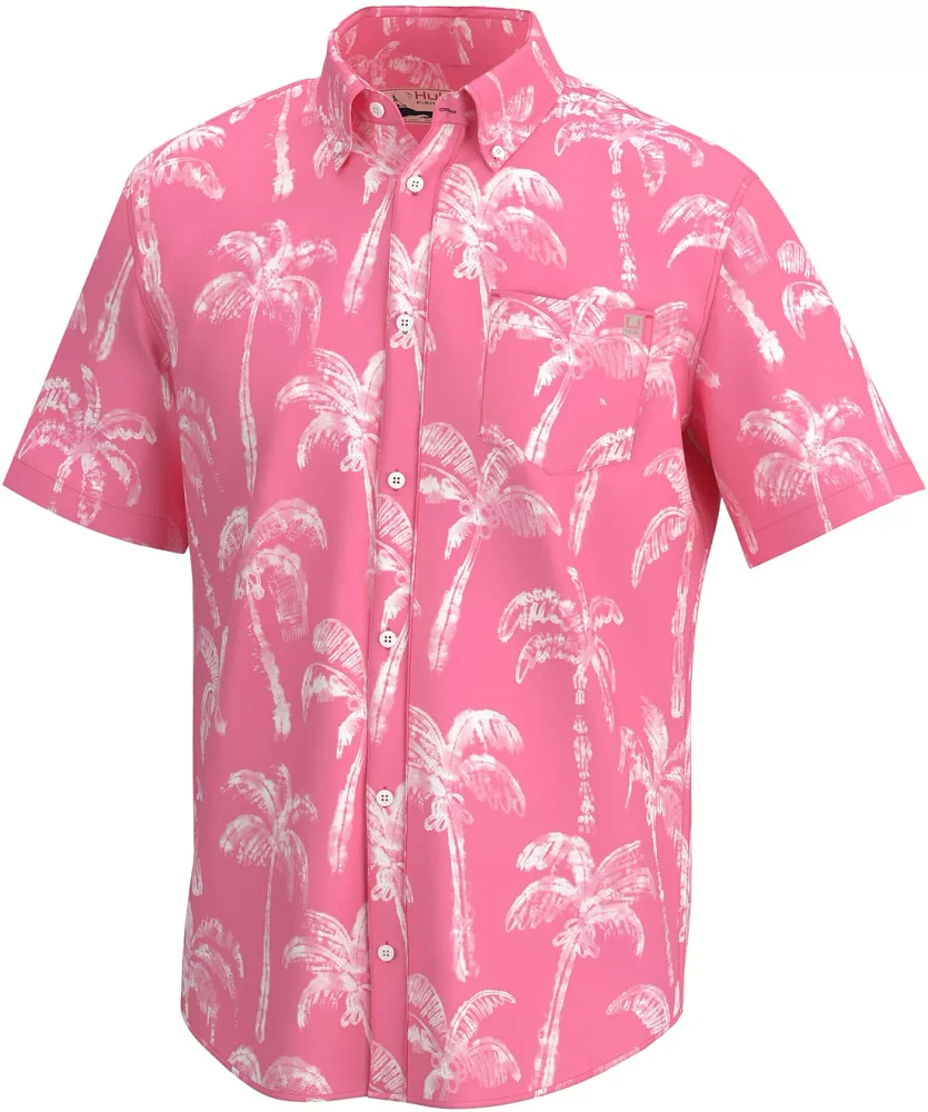 HUK Men's Palm Wash Kona Button Down Shirt