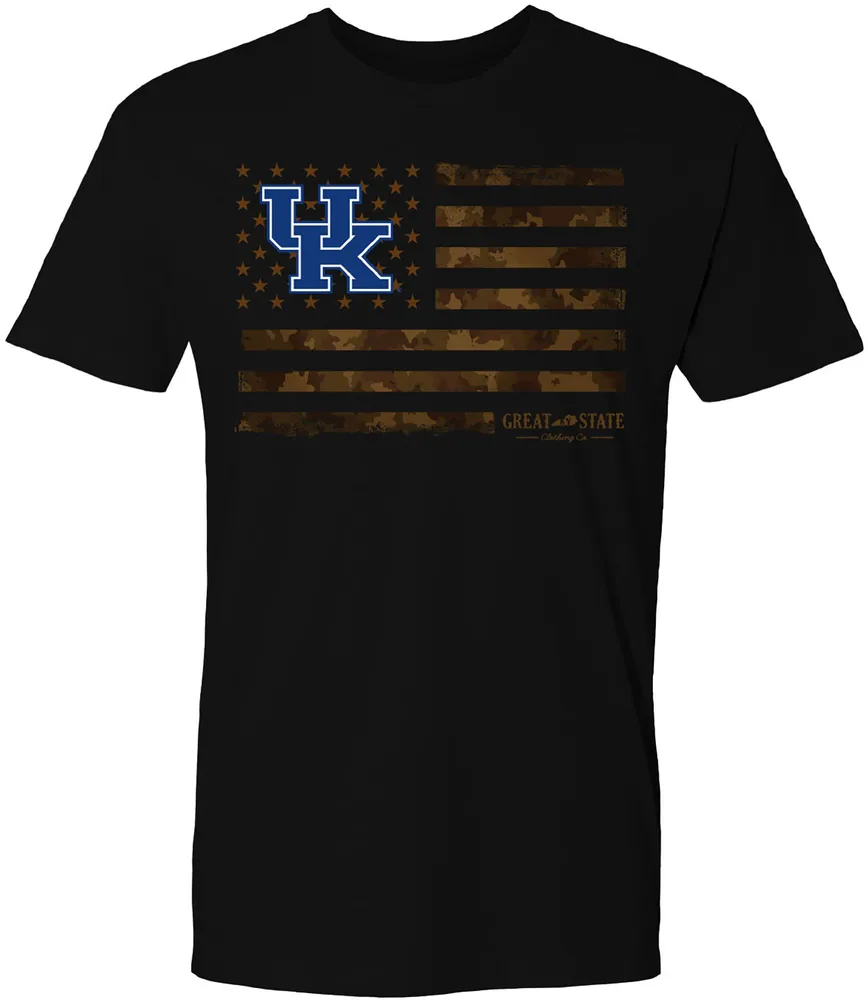 Great State Clothing Men's Kentucky Wildcats Black Whiskey Label T-Shirt