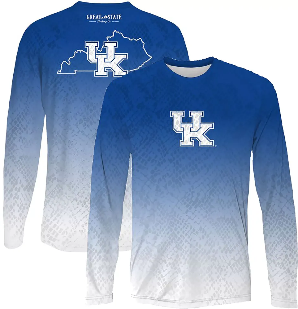 Great State Clothing Men's Kentucky Wildcats Blue Long Sleeve T-Shirt