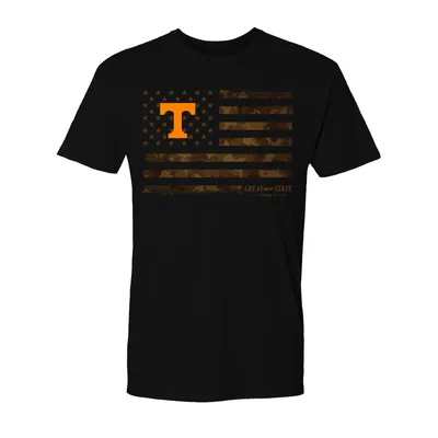 Great State Clothing Men's Tennessee Volunteers Black Whiskey Label T-Shirt
