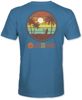 LAX SO HARD Youth Beach Lacrosse Sunset Short Sleeve T-Shirt