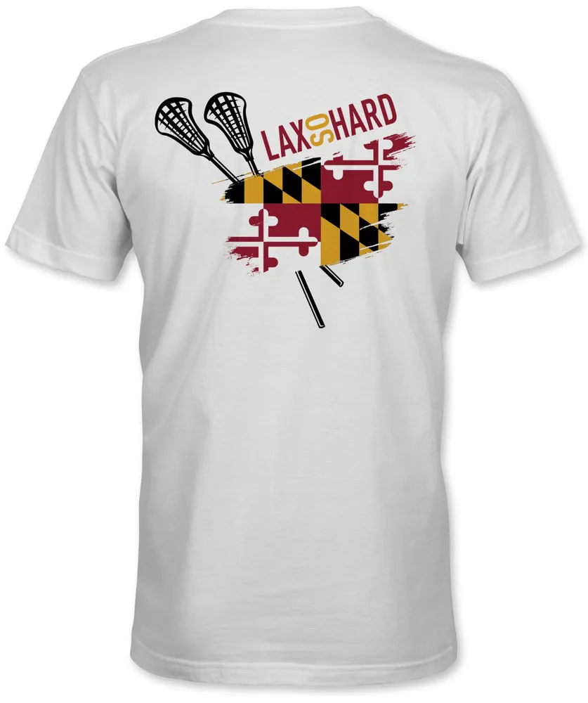 LAX SO HARD Youth Maryland Flag Lacrosse Short Sleeve T-Shirt