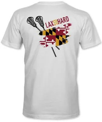LAX SO HARD Youth Maryland Flag Lacrosse Short Sleeve T-Shirt