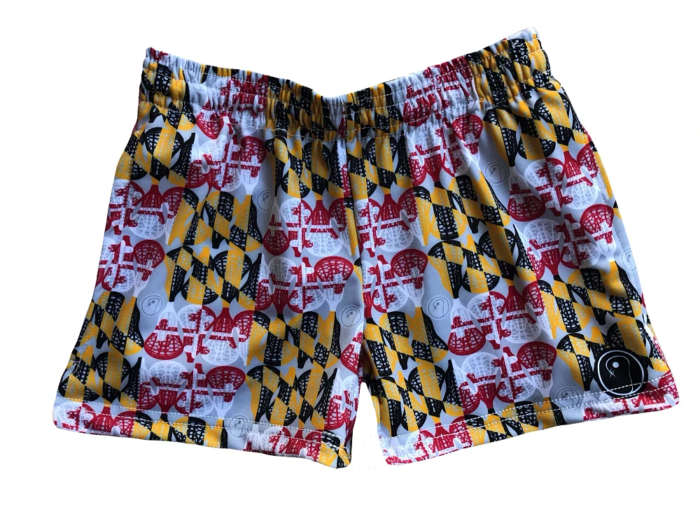 LAX SO HARD Girls' Maryland Flag Performance Lacrosse Shorts