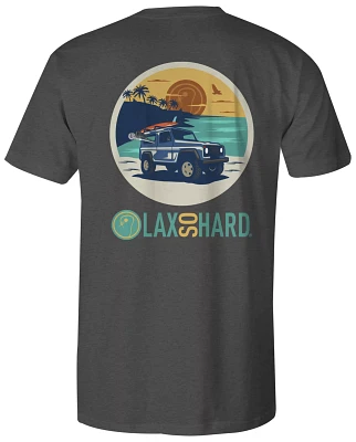 Lax SO HARD Adult Beach Short Sleeve T-Shirt