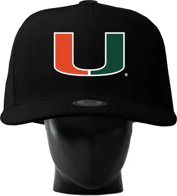 Noggin Boss Miami Hurricanes Black Oversized Hat