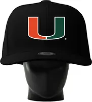 Noggin Boss Miami Hurricanes Black Oversized Hat