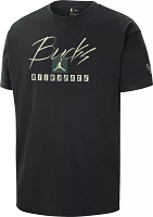 Jordan Men's Milwaukee Bucks Black Courtside T-Shirt