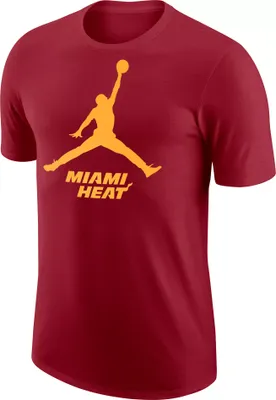 Jordan Men's Miami Heat Red Logo T-Shirt