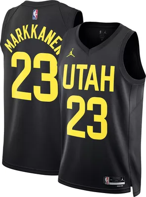 Nike Men's Utah Jazz Lauri Markkanen #23 Black Dri-FIT Swingman Jersey