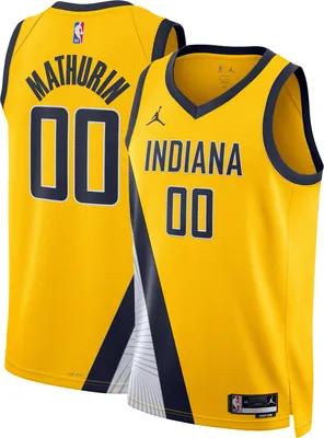 Nike Men's Indiana Pacers Bennedict Mathurin #00 Yellow Dri-FIT Swingman Jersey