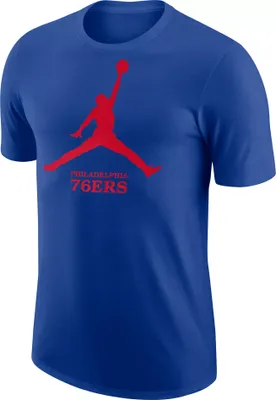 Jordan Men's Philadelphia 76ers Blue Logo T-Shirt