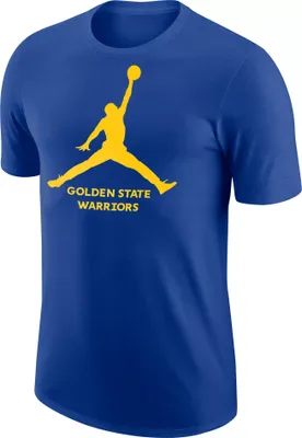 Jordan Men's Golden State Warriors Blue Logo T-Shirt