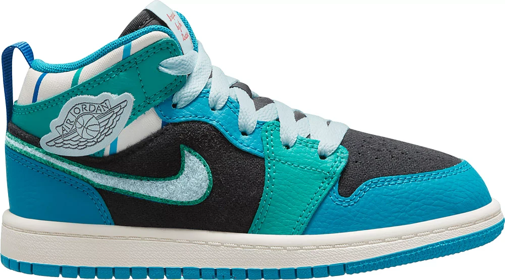 Jordan Kids' Preschool Air Jordan 1 Mid Sneaker School Basketball Shoes