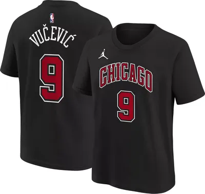 Jordan Youth Chicago Bulls Nikola Vucevic #9 Black T-Shirt