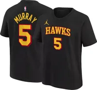 Jordan Youth Atlanta Hawks Dejounte Murray #5 Black T-Shirt