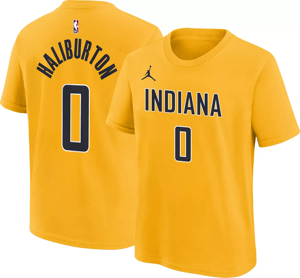 Nike Youth Indiana Pacers Yellow Tyrese Haliburton #0 T-Shirt