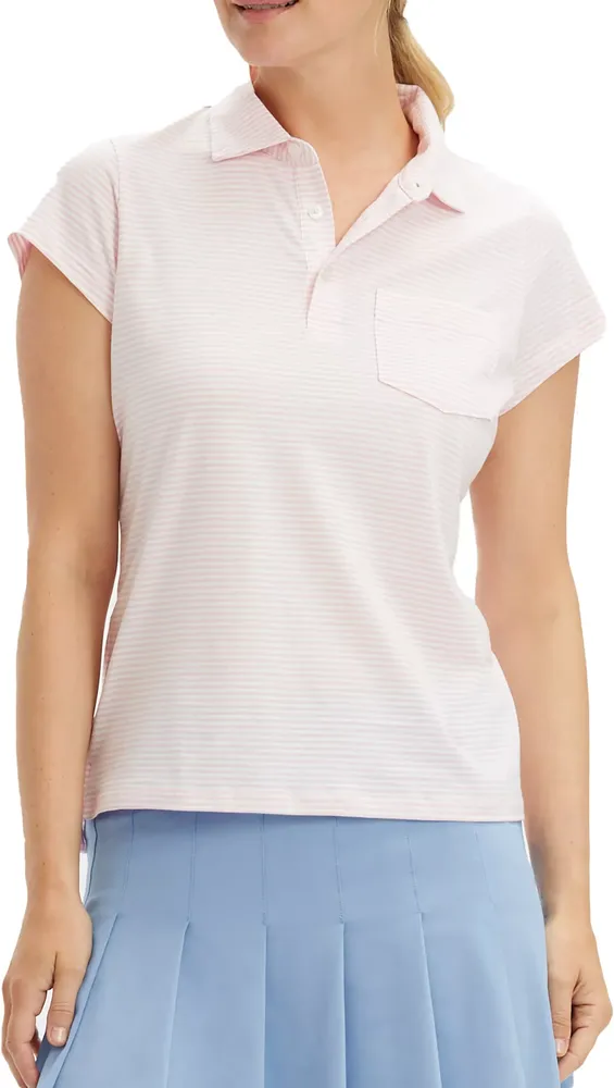 Renwick Women's Short Sleeve Stripe Golf Polo