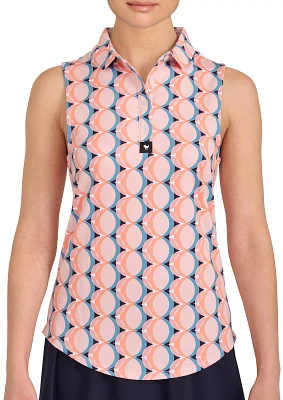 Bad Birdie Women's Sleeveless Kaleidoscope Golf Polo