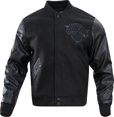 Pro Standard Men's New York Knicks Black Wool Varsity Jacket