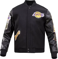 Pro Standard Men's Los Angeles Lakers Black Wool Varsity Jacket