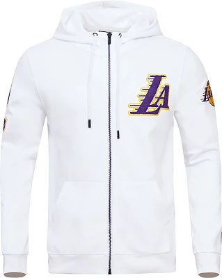 Pro Standard Men's Los Angeles Lakers White Chenille Full Zip Hoodie