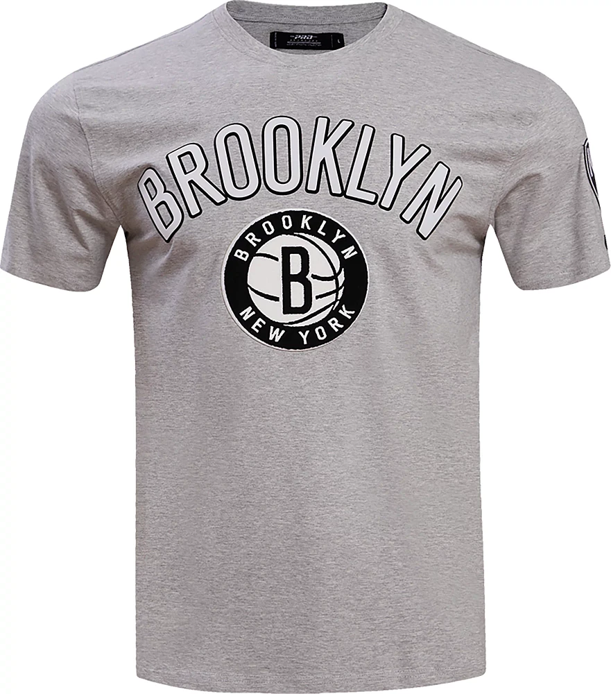 Pro Standard Men's Brooklyn Nets Gray Bristle T-Shirt