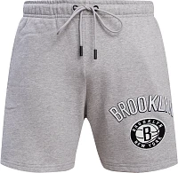 Pro Standard Men's Brooklyn Nets Grey Fleece Shorts