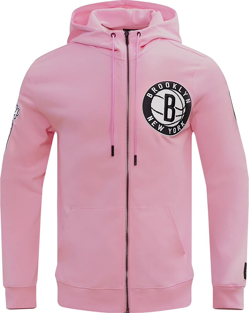 Pro Standard Men's Brooklyn Nets Pink Chenille Pullover Hoodie