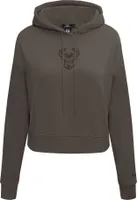 Pro Standard Women's Milwaukee Bucks Dark Khaki Cropped Hoodie