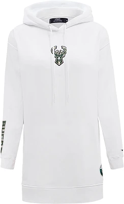 Pro Standard Women's Milwaukee Bucks White Hooded Dress