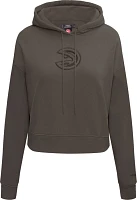 Pro Standard Women's Atlanta Hawks Dark Khaki Cropped Hoodie