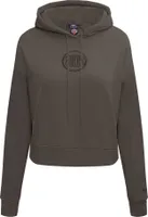 Pro Standard Women's New York Knicks Dark Khaki Cropped Hoodie