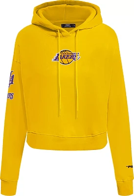 Pro Standard Women's Los Angeles Lakers Cropped Fleece Pullover Hoodie