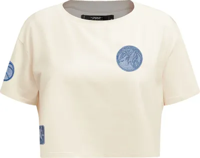 Pro Standard Women's Minnesota Timberwolves Varsity Blues Cropped Boxy T-Shirt