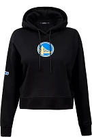 Pro Standard Women's Golden State Warriors Black Cropped Fleece Pullover Hoodie