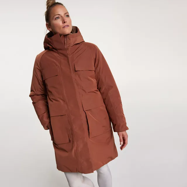 CALIA Women's Long Line Snap Puffer Jacket