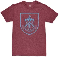 1863 Burnley FC Retro 2023 Mono Badge Maroon T-Shirt