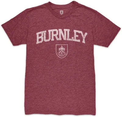 1863 Burnley FC Retro 2023 Wordmark Maroon T-Shirt