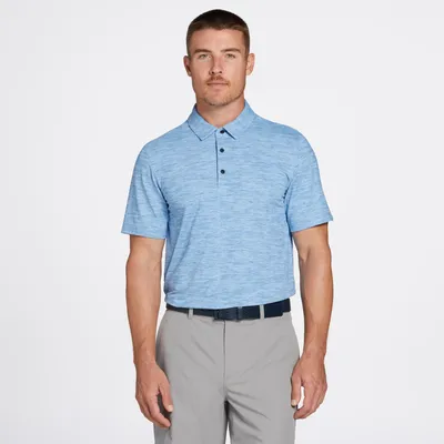 VRST Men's Heather Mesh Golf Polo