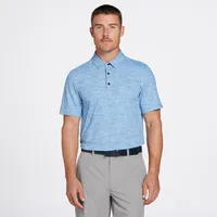 VRST Men's Heather Mesh Golf Polo