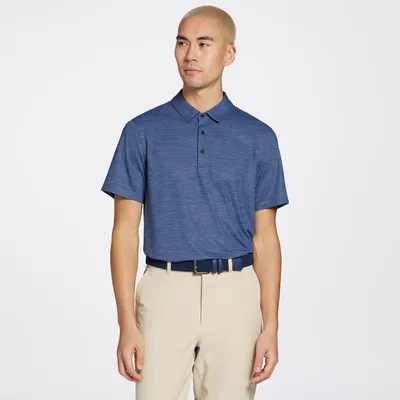 VRST Men's Heather Mesh Golf Polo