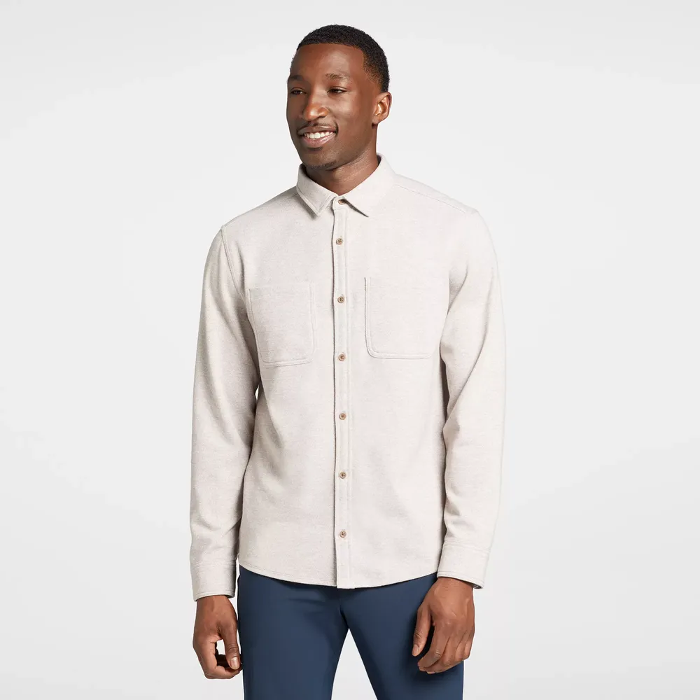 VRST Men's Long Sleeve Button Down Herringbone Shirt